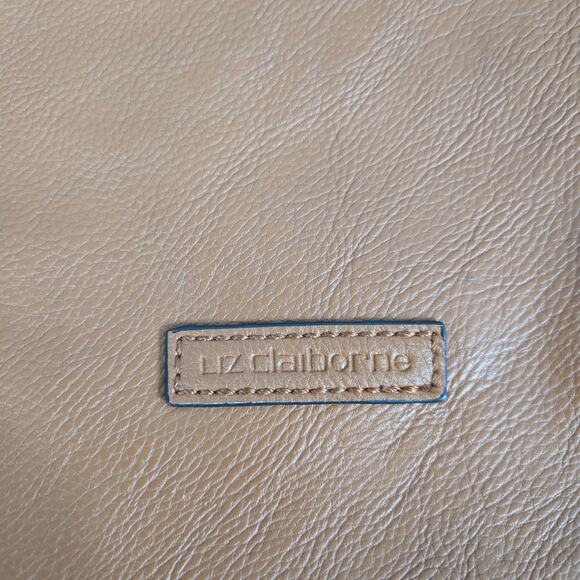 Liz Claiborne Tan Zipper Closure Satchel Shoulder Bag / Purse with Tassel Detail - Picture 10 of 14